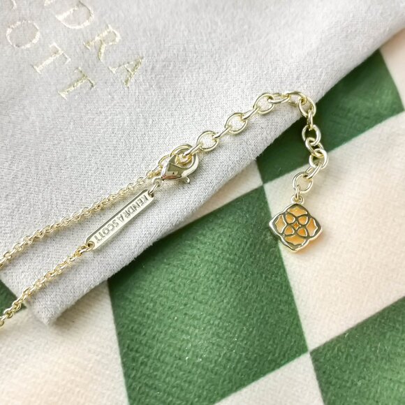 Kendra Scott Elisa Necklace Gold Iridescent Drusy - Picture 3 of 3